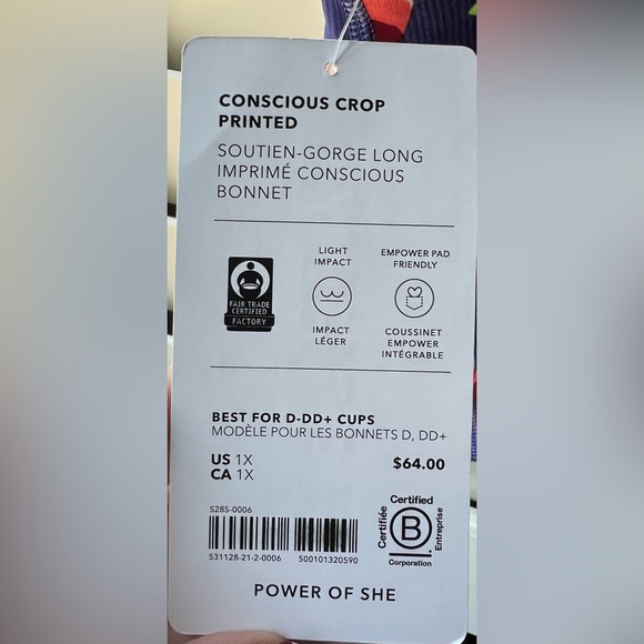 Athleta - Conscious Crop - D-DD - NWT - Blue Multi - 1) S, 1) M - Picture 4 of 16